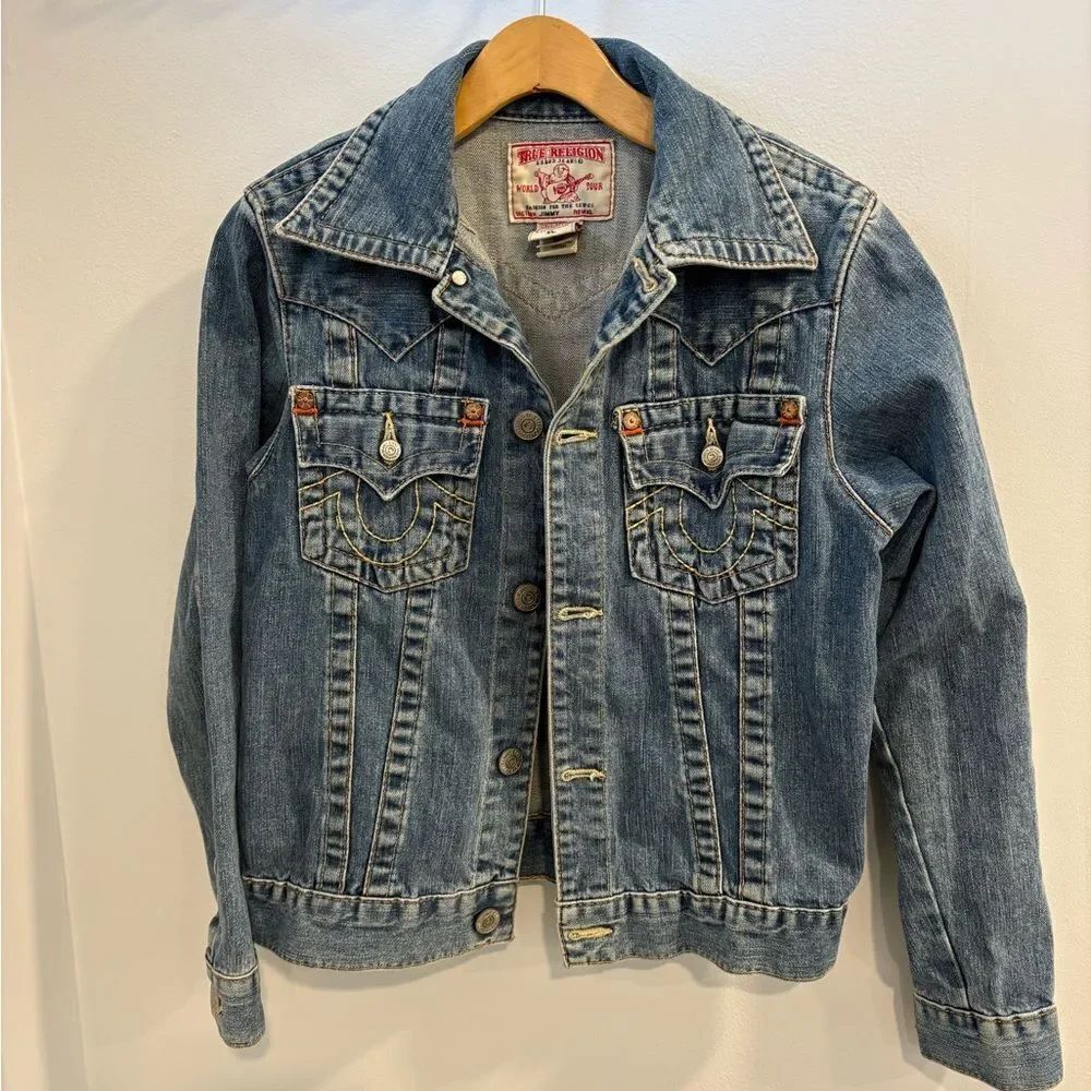 True Religion Youth Denim Jacket with Contrast Stitching